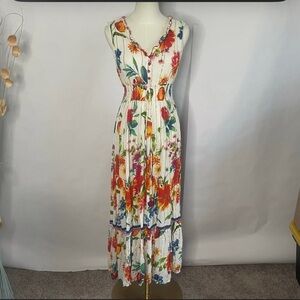 NWT Anthropologie Me 2 Mag Floral Sleeveless Maxi Dress